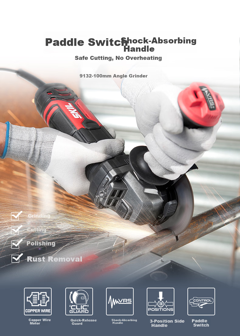 SKIL 100mm Angle Grinder 9132 Cutting Machine 850W Multifunctional Electric Cutter Grinder Polisher 1