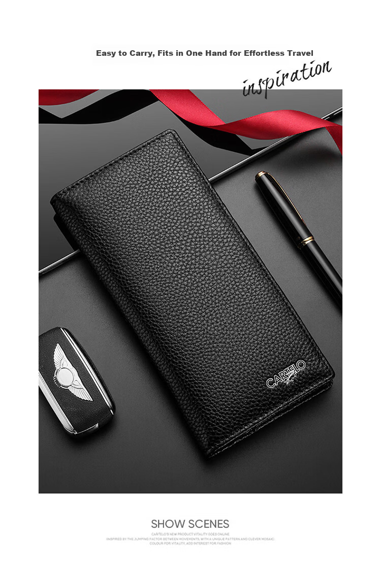 Cartelo Crocodile Men's Wallet First Layer Cowhide Fashion Multifunctional Business Casual Wear-Resistant New Year Gift 2
