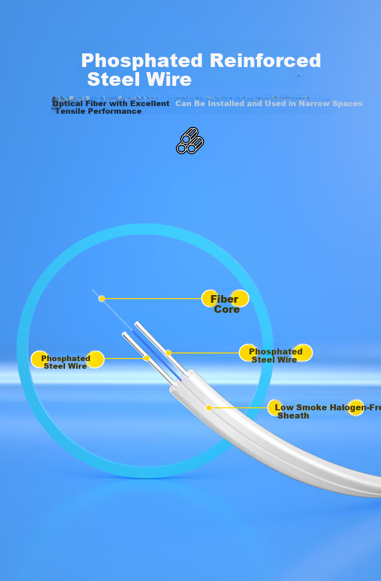 AIENKIS Fiber Optic Patch Cord SC-SC Telecom Grade Single Mode Duplex Optical Cable Low Smoke Halogen-Free 1 Core 3 Steel Wire Outdoor Fiber Optic Cable 150m GJYXCH-1150SC 3