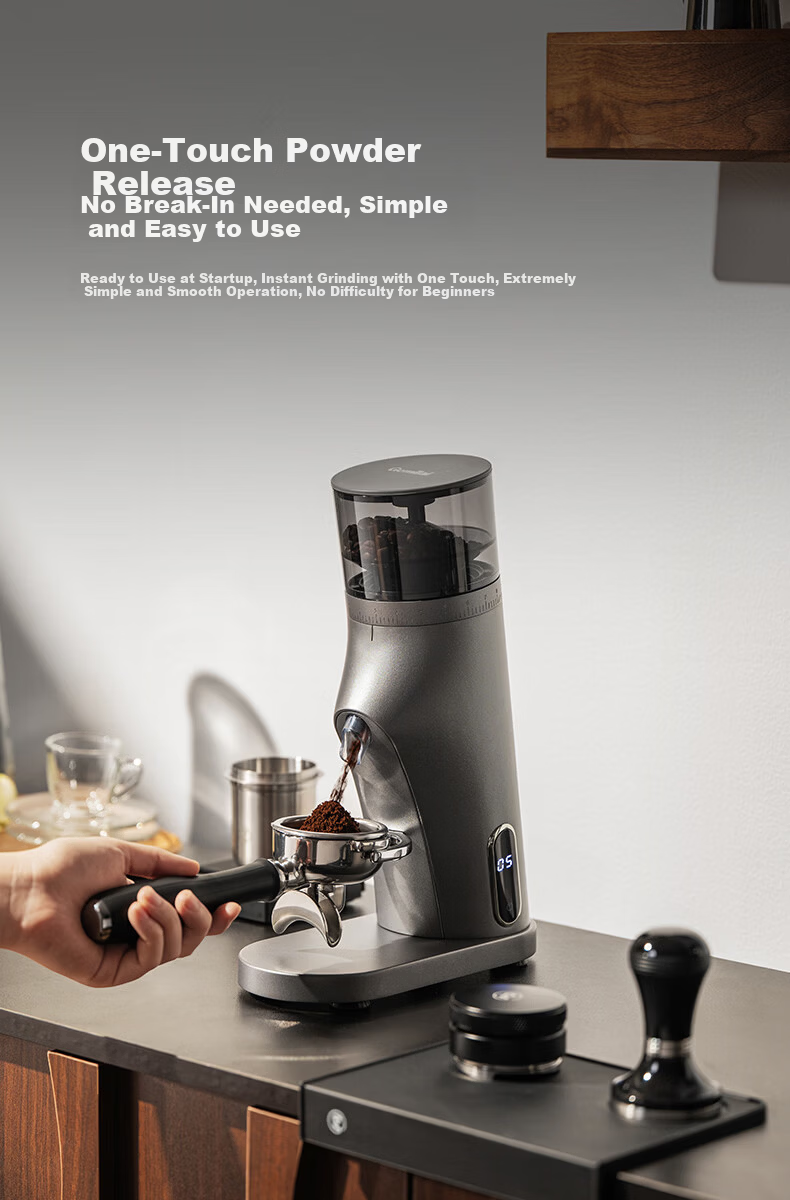 Gemilai G9010C Electric Coffee Grinder Gray Italian American Coffee Bean Grinder Home Use 8