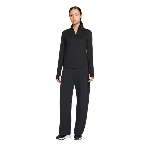 Nike Women's Casual Woven Wide-Leg Pants IQ0343-010 Black/Grey XL