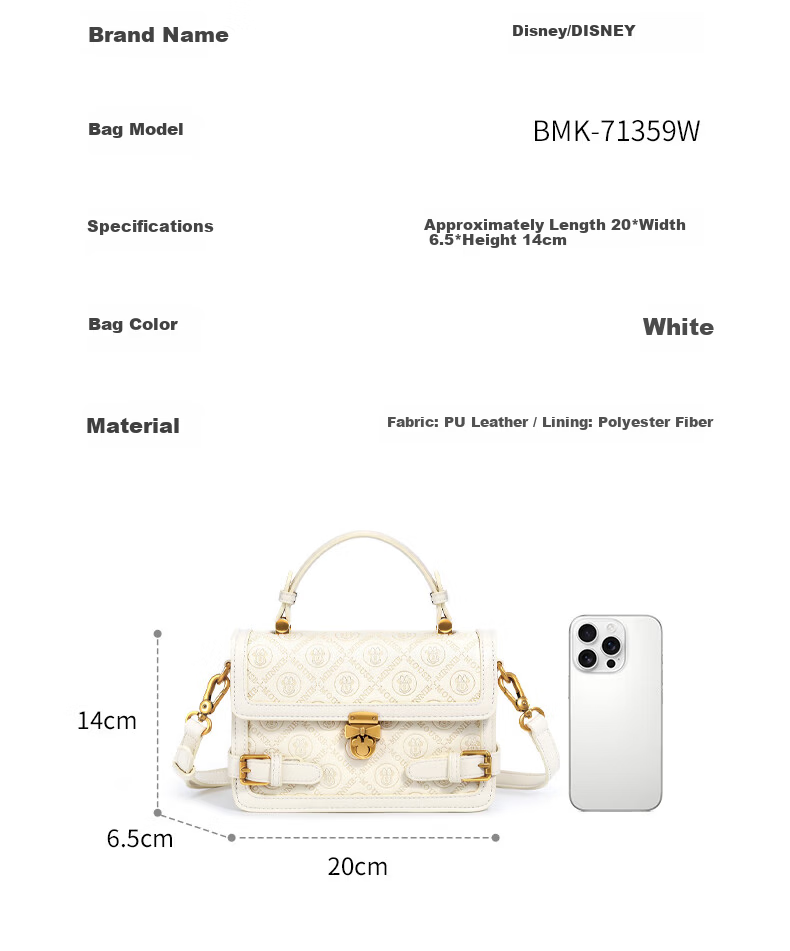 Disney Women's New Luxury Lightweight Niche Crossbody Bag Premium Birthday Gift for Girlfriend Women's Day Goddess Gift 6
