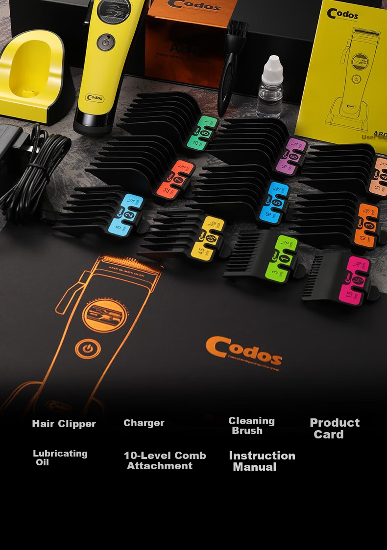 Codos Breakthrough A80 Oil Head Hair Clipper Cordless Brushless Motor Professional Gradient Hair Trimmer Salon Use [Annual Meeting Prize New Year Gift] 16
