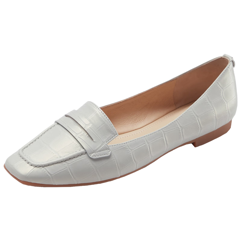 Laird & Dane 2026 Spring Summer Fashion Commuter Low Heel Loafers Women 01218 Light Green LGR (Embossed) Size 34