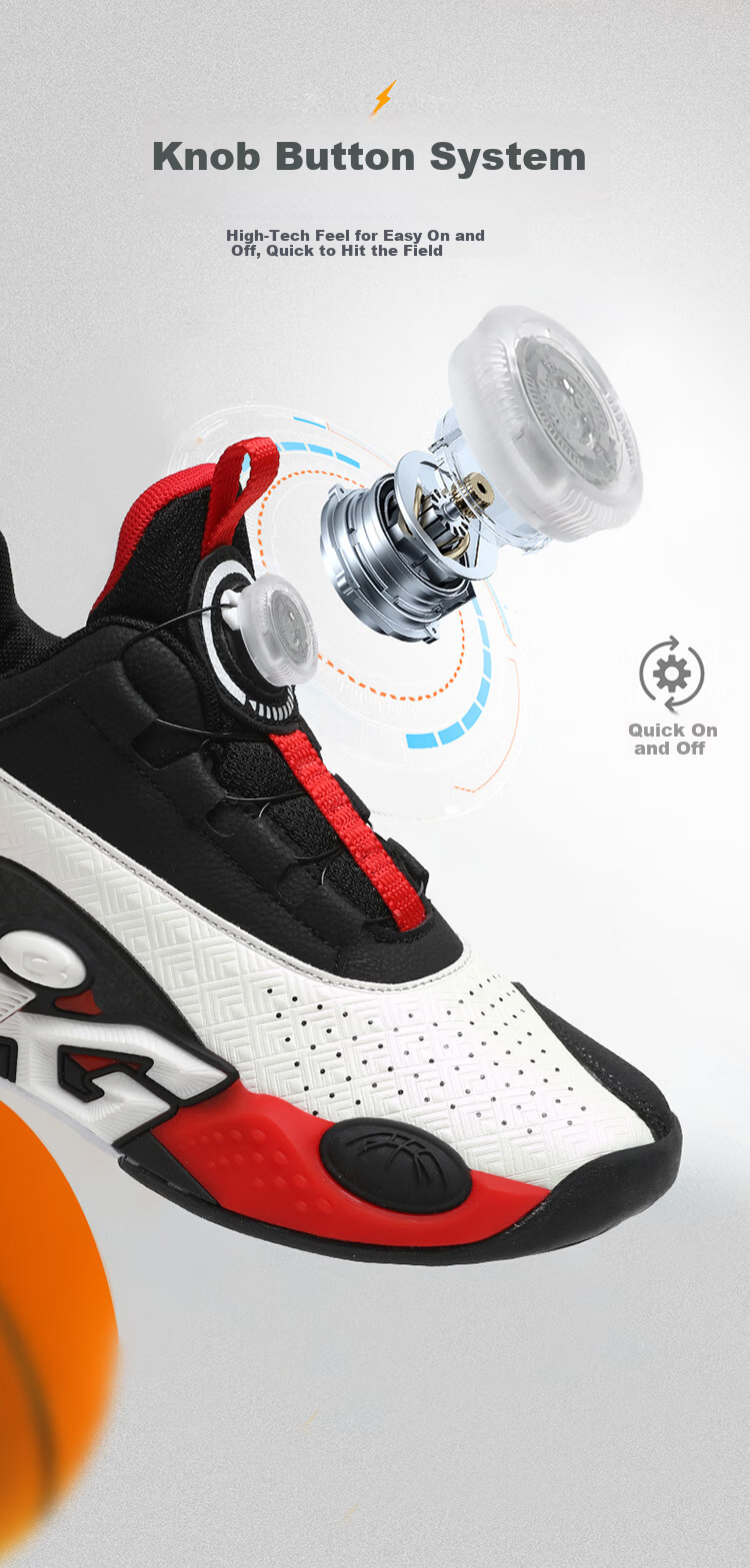 BKG Kids Basketball Shoes Boys Non-Slip Sports Youth Leather Cushioning Sneakers ZYC25568 Black White Size 32 8