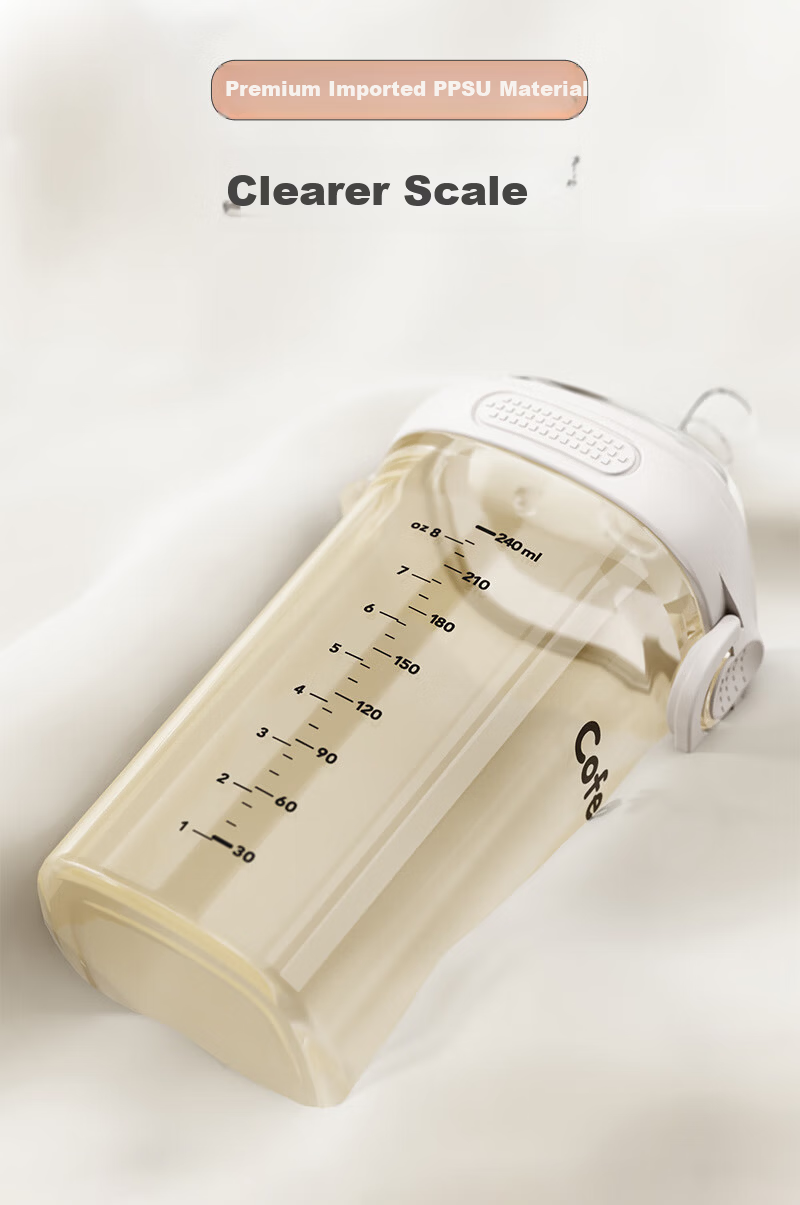 Cofene Baby Flip-top Anti-Colic Bottle 0-3 Months Newborn PPSU Wide Neck Breast-like Nipple 240ml 10