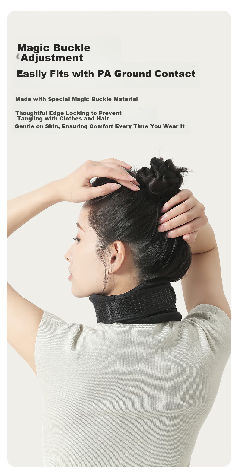 AURBOSHI Korean Imported Neck Brace Cervical Collar Neck Support Neck Warmer Unisex Cervical Spine Fixator Gray Neck Brace L 10
