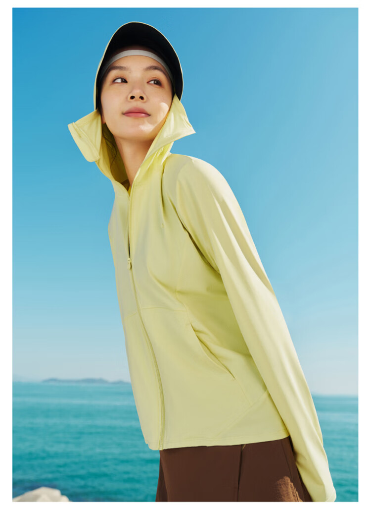 Beneunder Women's Sun Protection Hooded Cooling UV Protection Quick-Dry Breathable Lightweight Jacket AL818 Light Yellow XL 5