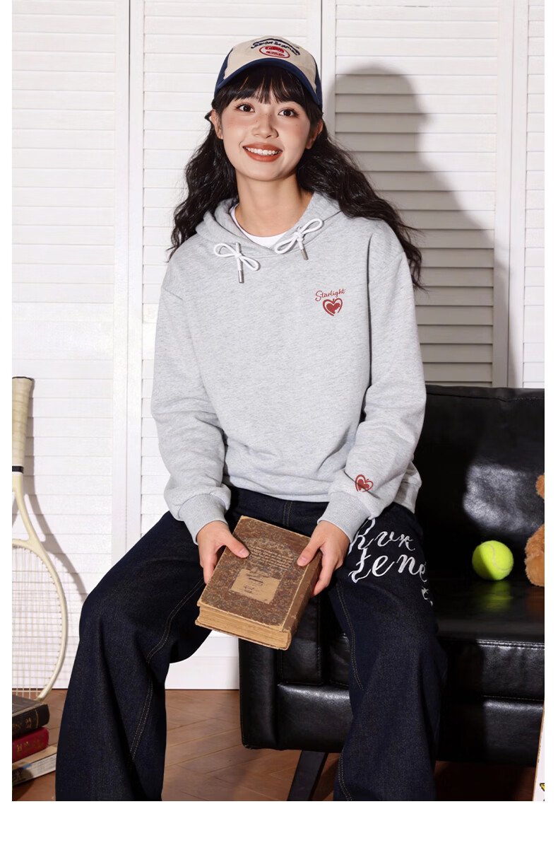 TonLion Women's Fleece-Lined Hoodie Autumn Winter New Lamb Wool Thick Warm Loose Trendy Top for Petite 13