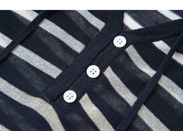 Demana [With Linen Lyocell] Spring College Style Hooded Colorblock Striped Loose Slim Knit Sweater for Women Premium Feel 13