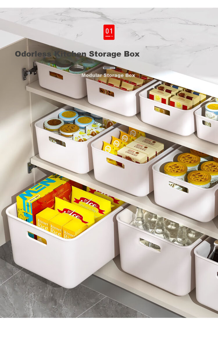 Zhifan Japanese Desktop Drawer Snack Storage Box Rectangular Kitchen Cabinet Organizer Small Miscellaneous Storage Box 4