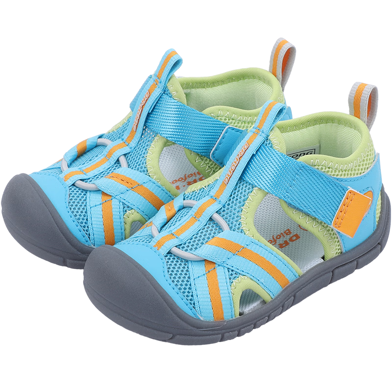 DR·KONG Toddler Walking Shoes Summer Boys and Girls Outdoor Closed-Toe Sandals 2S13A2008BM Blue/Green Size 20