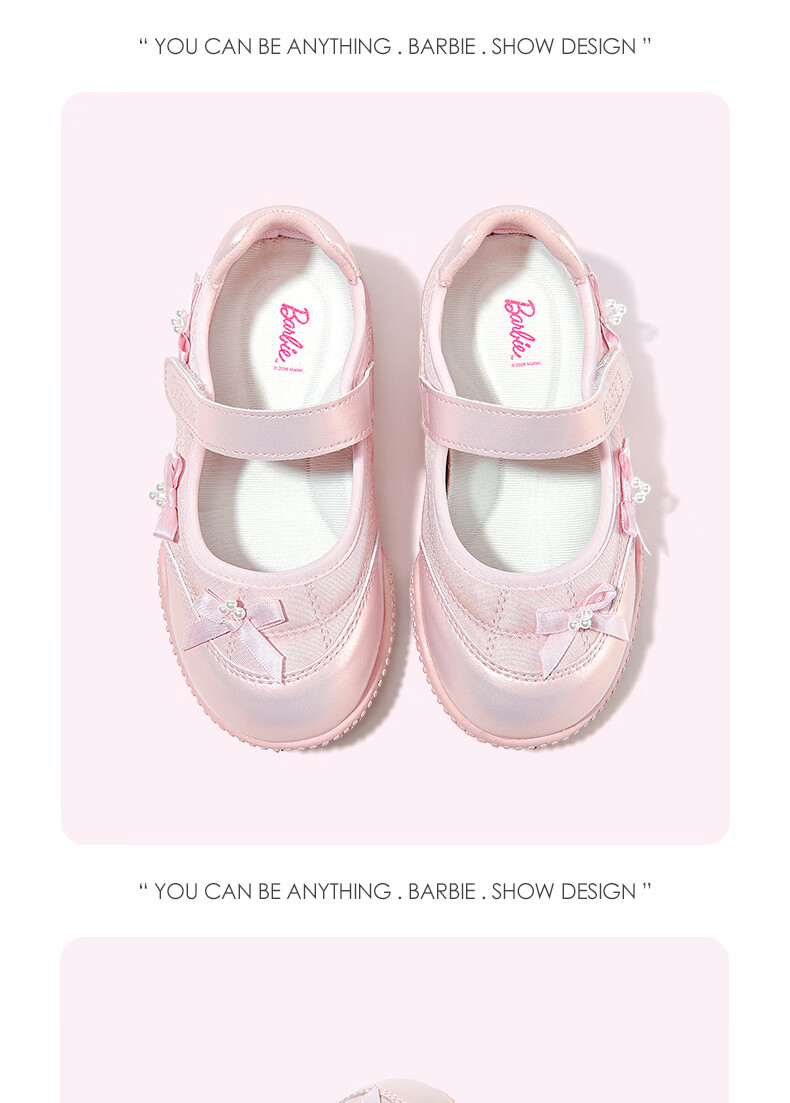Barbie Girls' Spring Summer Low-Cut Casual Shoes Princess Style Student Running Sports Shoes DA7138 Size 33 Pink 12