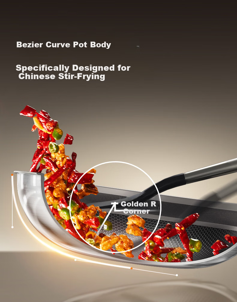 SUPOR JD Exclusive Pure Titanium Non-Coated Lightweight Non-Stick Frying Pan 100% Pure Titanium Plate 32cm Compatible with All Stoves 25