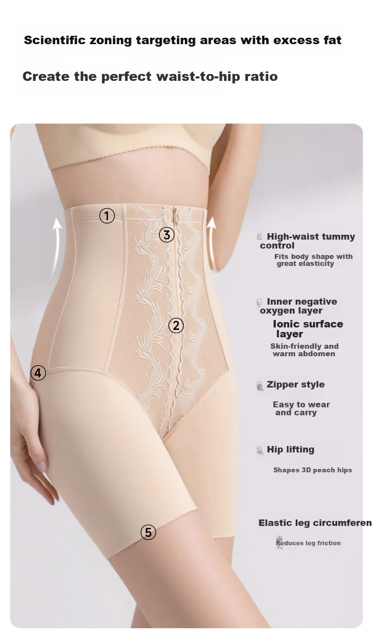 Tingmei High Waist Shaping Body Slimming Tummy Control Hip Lift Strong Side Compression Waist Cincher Postpartum Bridal Panties for Women 1