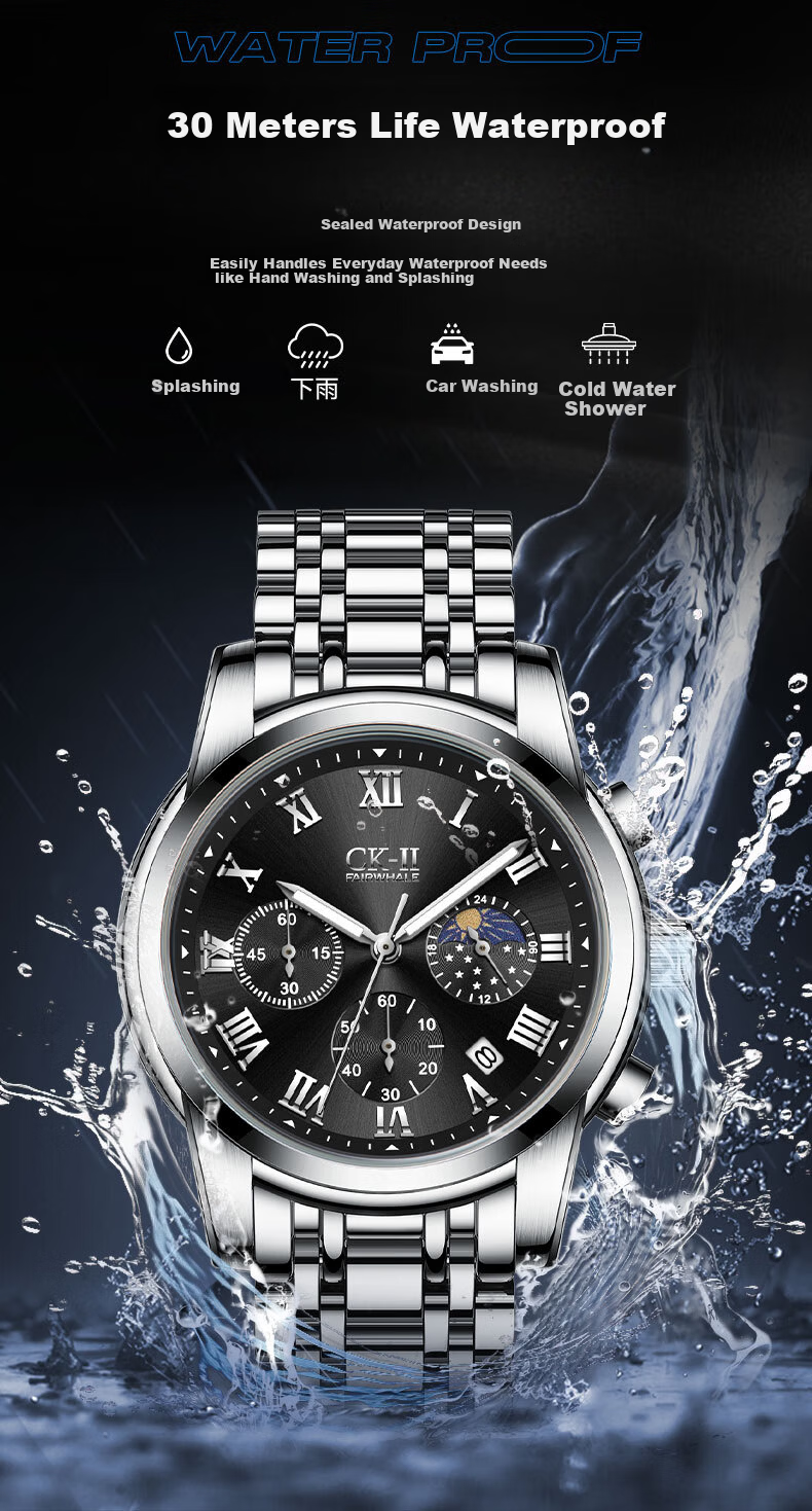 MARK FAIRWHALE Birthday Gift, Small CK Collaboration Men's Watch, Business Style, 2026 New Model, Top Ten Famous Watches, Wristwatch 5039 8