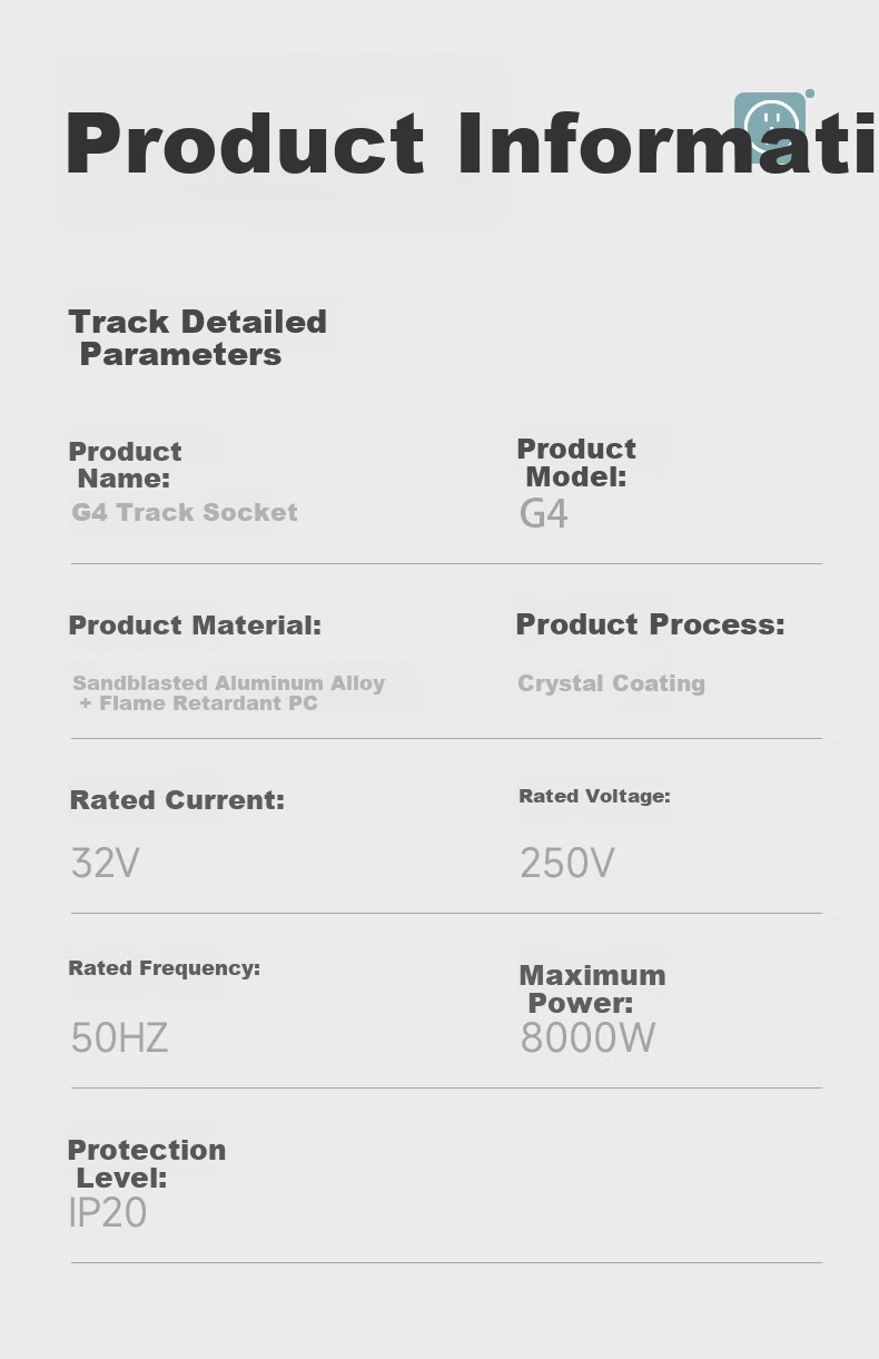 Aodoran Track Socket Surface Mounted Track No Drilling Movable Wall Track Socket 500mm+4 Five-Hole G4 Series Gray 14