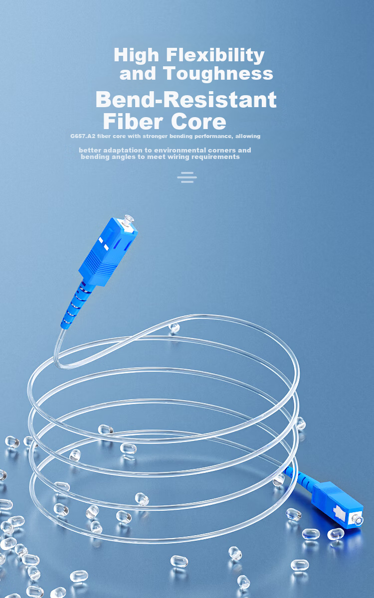 Bosende Invisible Indoor Transparent Fiber Optic Patch Cable Hidden Fiber Optic Home Fiber Modem Extension Single-mode Single-core SC 35m BSD-YXGX-SC35 3