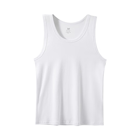 MiiOW White Cotton Vest Men Summer Thin Sleeveless Loose Large Size Sports Undershirt