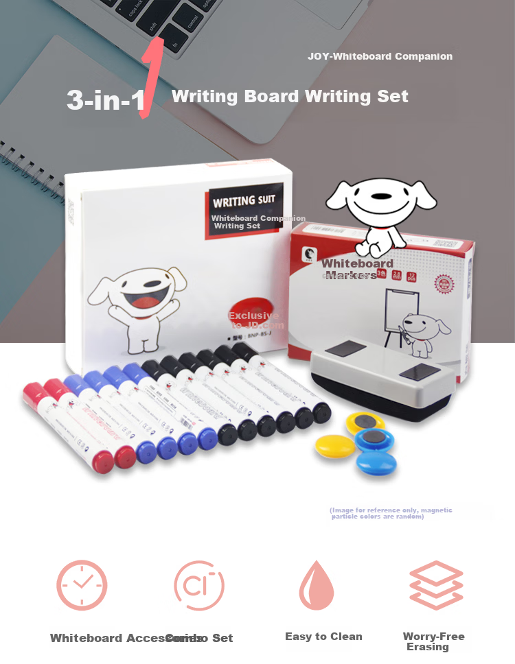 BibiNiu Whiteboard Marker Erasable Office Meeting Marker Pen Easy Erase 12-Pack Tri-Color Water-Based Pen BBNW-B04-JW 1