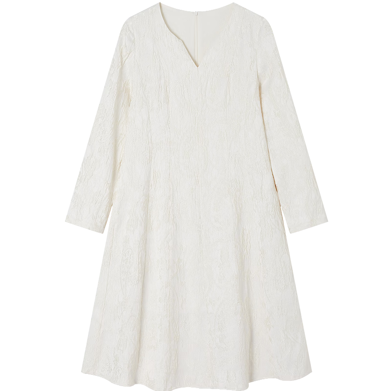 Demana "Moonlight Breeze" Spring National Style New Chinese Light Embossed Jacquard Waist-Cinching A-Line Slimming Women's Dress