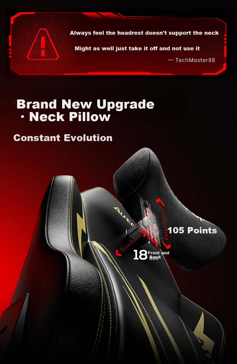 Aofeng C3Pro Black Gold Gaming Chair 1st Store Collaboration Ergonomic Gaming Chair Computer Chair Office Chair Ergonomic Chair 11