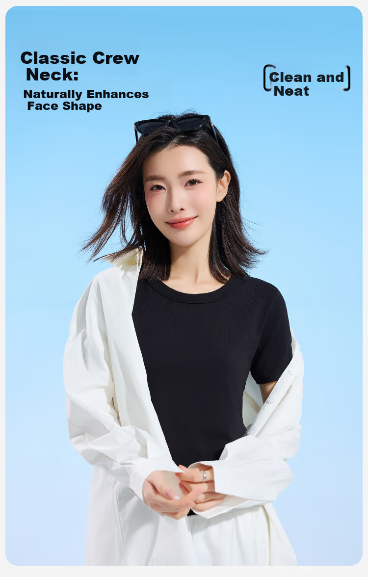 Urban Beauty Women's Seamless Ice Silk Short Sleeve Round Neck T-Shirt Spring Summer Loose Fit XL 7