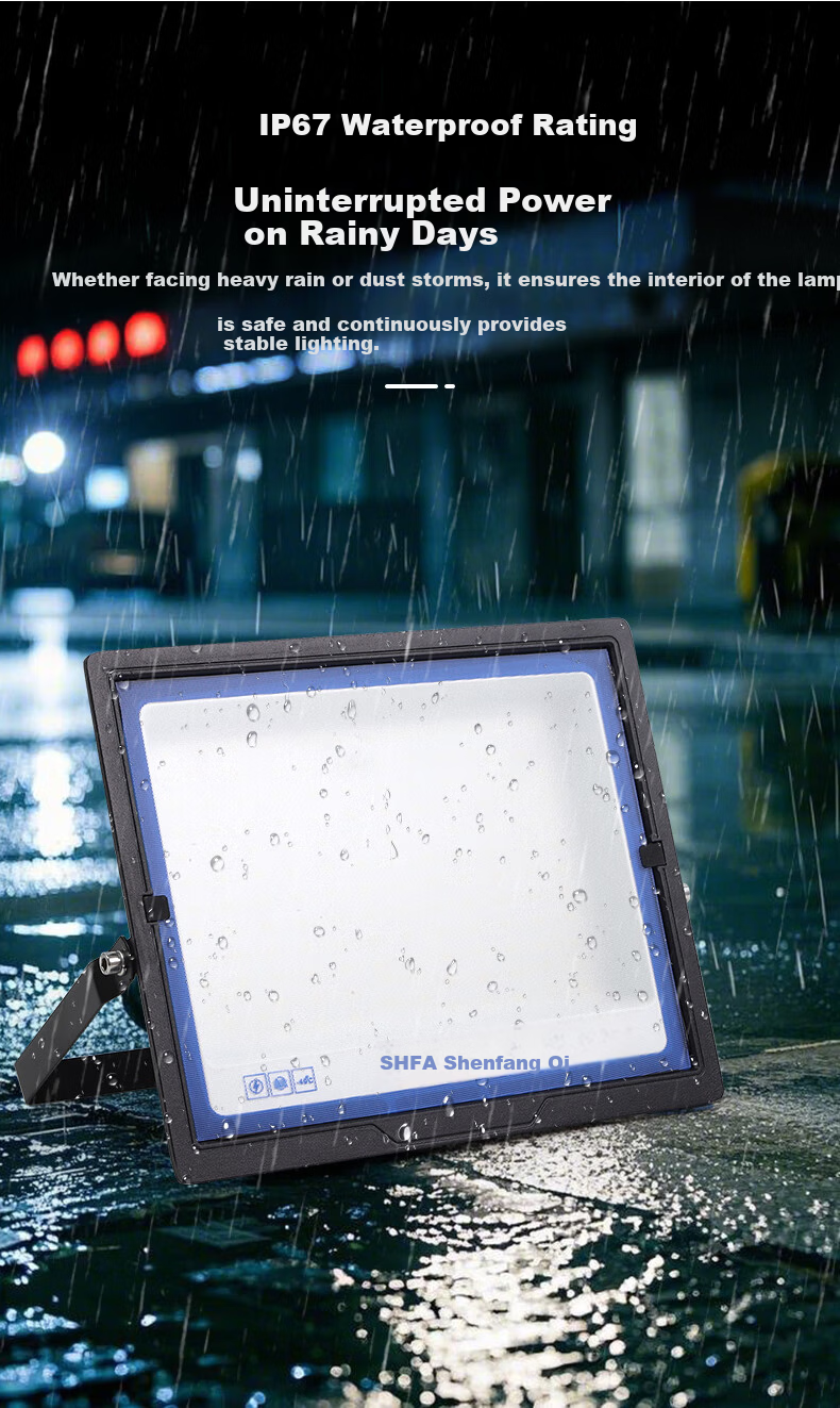 Shenfang Blue Outdoor Lighting Spotlight Outdoor Floodlight Factory Projection High Brightness 200W Waterproof LED Floodlight 4