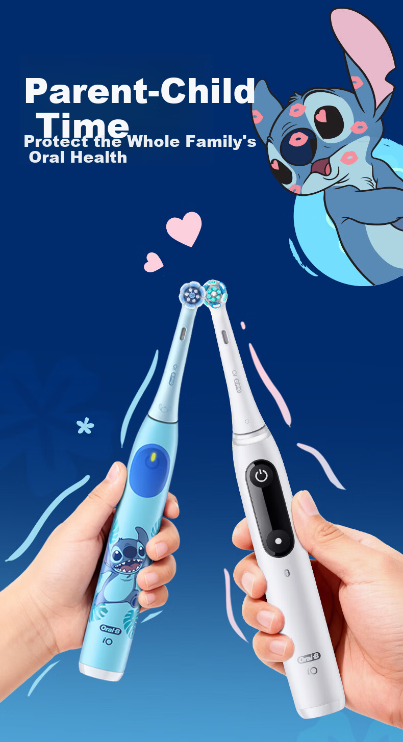 Oral-B Germany Imported Kids Electric Toothbrush Disney Spiderman iO Series 4 Brush Heads 24-Hour Scientific Cavity Protection For Ages 8-12 Round Head Birthday Gift for Children 13