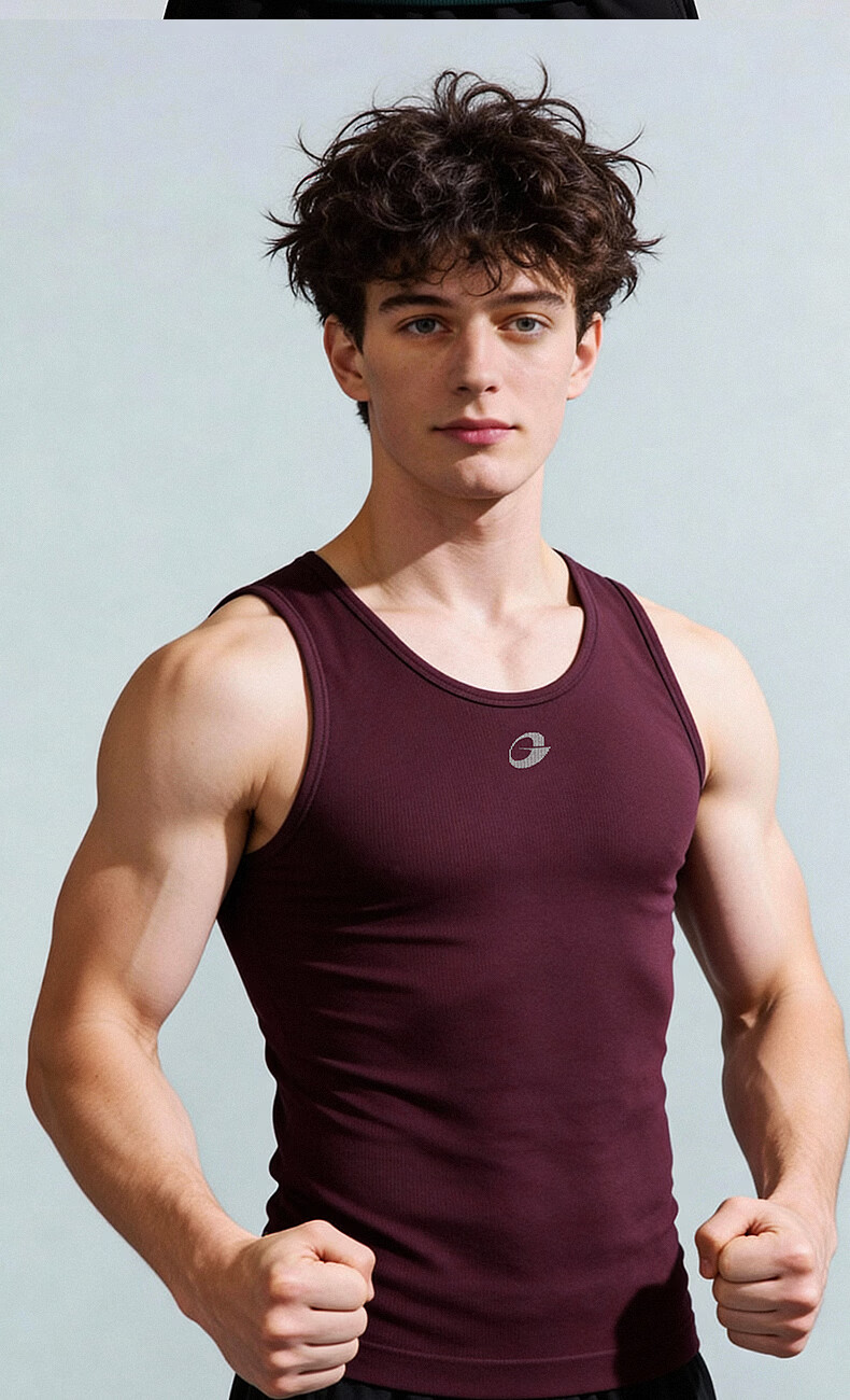GOLOVEJOY Men's Quick-Dry Fitness Tank Top Running Sleeveless T-Shirt Compression Muscle Shirt Black L 15