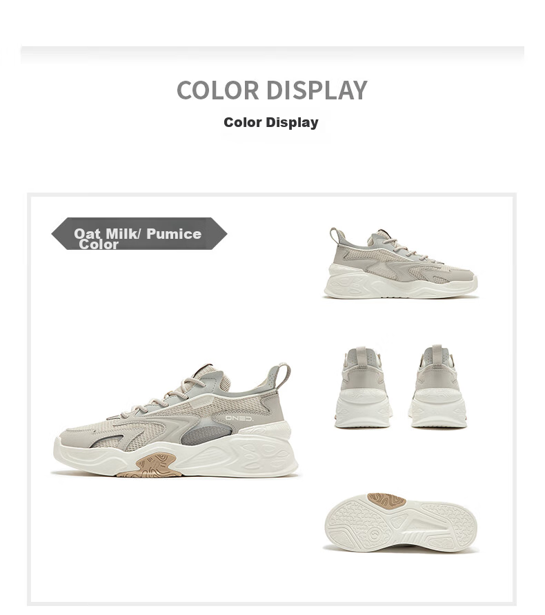 361° Men's Sports Shoes Jin Cheng SE Spring Summer Mesh Breathable Thick Sole Height Increasing Casual Sneakers 672626614-2 41