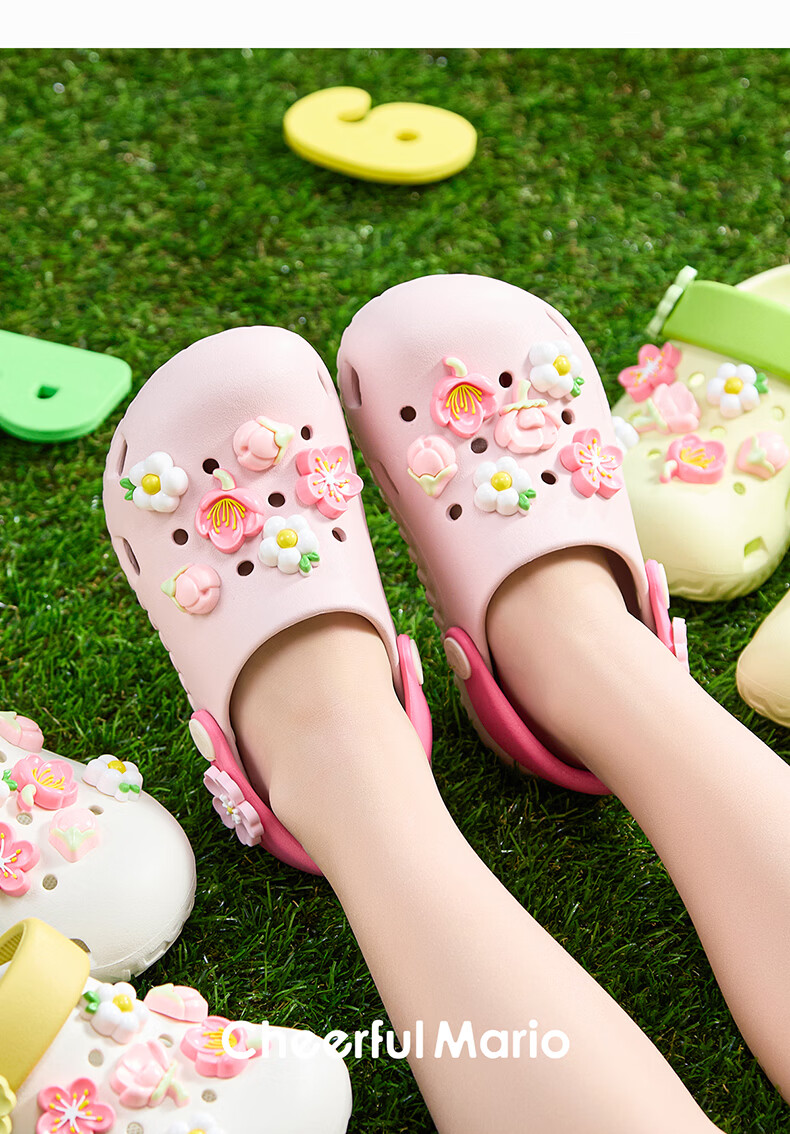 Cheerful Mario Children's Clogs Girls' Summer 2026 New EVA Princess Sandals for Older Girls and Toddlers 22