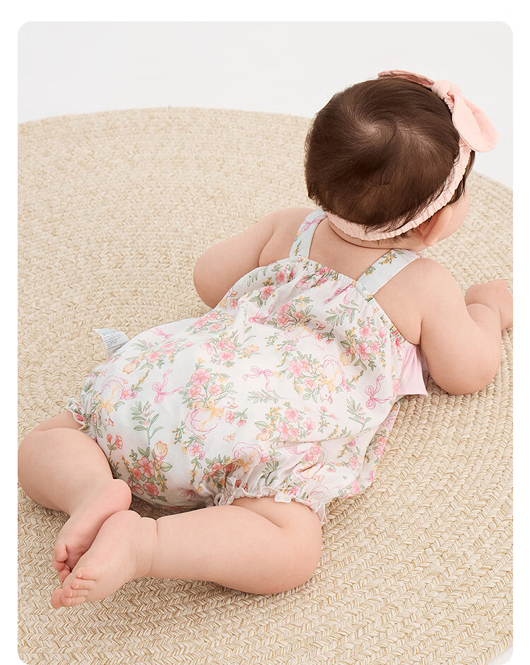 Balabala [balaOne] Baby Romper Infant Toddler Girls Triangle Bodysuit 2026 Summer Sweet Cute 20