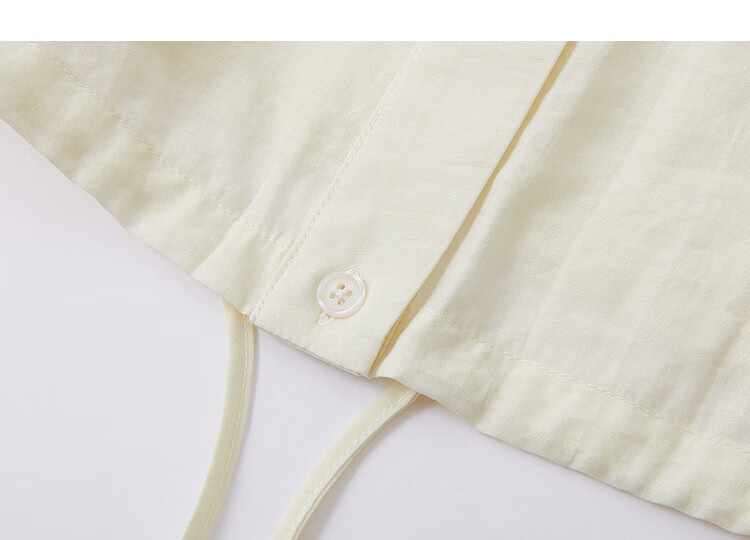 Demana Intellectual Spring Lapel Drop Shoulder Shirt with Drawstring Small Size Women's Top 17