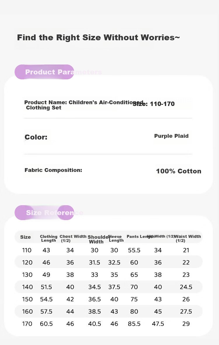 DEESHA 100% Cotton Children's Pajamas Autumn Winter Girls Homewear Youth Student Baby Air Conditioning Suit Set 6