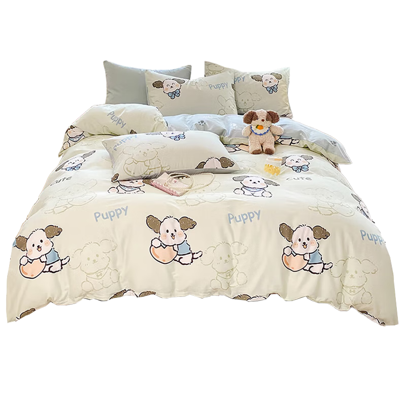 Wuyinliangpin Class A Pure Cotton Duvet Cover, Single Person, 100% Cotton, Cartoon Design for Children And Students, Single Piece, 150*200cm