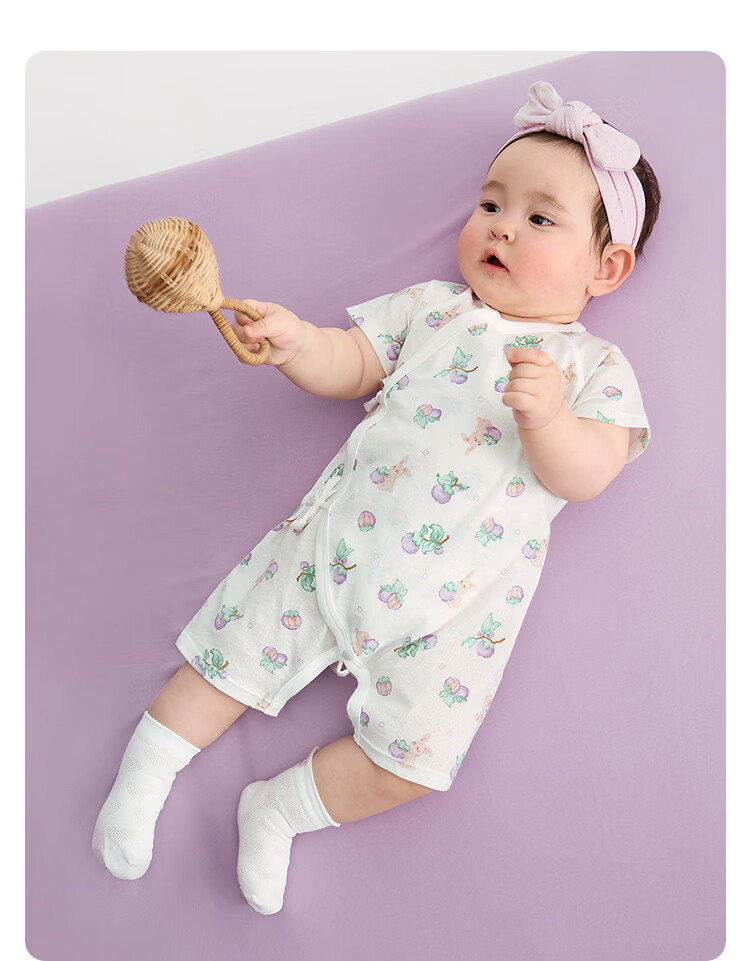 Balabala Baby Romper Newborn 2026 Spring Autumn Two-Piece Cotton Crawling Suit Cute Infant Bodysuit 31