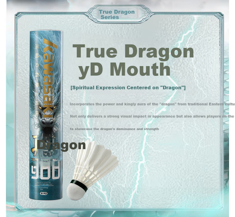 Kawasaki Badminton Shuttlecocks, True Dragon 800, Stable And Durable, for Advanced Competition And Training, Pack of 12 4