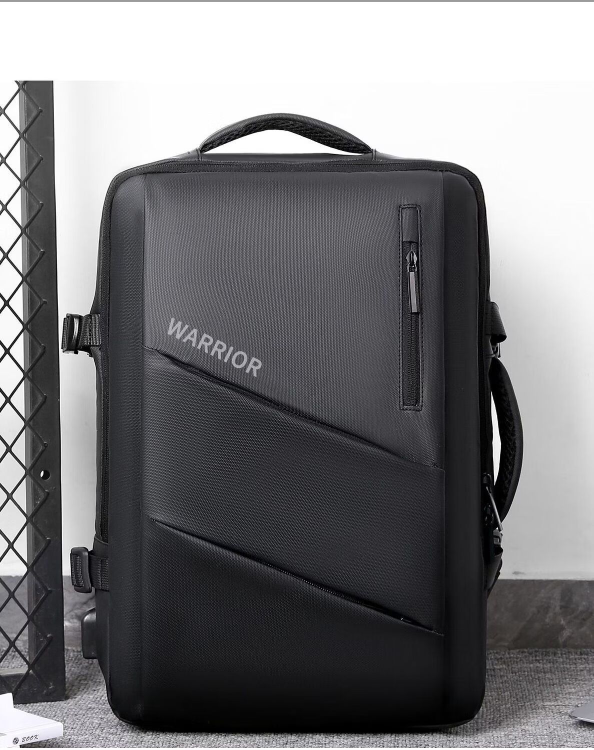 Warrior Large Capacity Men's Backpack Student School Bag Commuter Casual Business Travel 15.6-inch Laptop Backpack 17