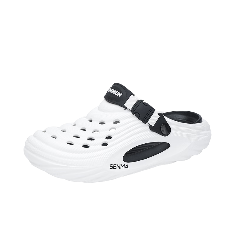 Senma Men's Hole Shoes 2026 New Summer Hot Style Outdoor Non-slip Closed-toe Slippers Dual-use Driving Beach Sandals