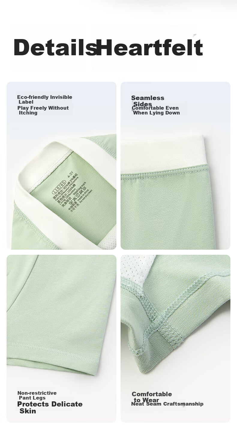 Baby Boys' Cotton A-Class Antibacterial Boxer Briefs Toddler Kids' Underwear 12