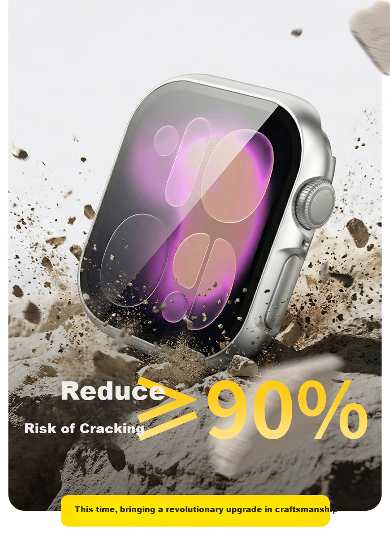 Strap Brother [New Release S11] Apple Watch Protective Case for S10/S11, Integrated Protective Film Case, Drop and Scratch Resistant, 42MM Transparent 5
