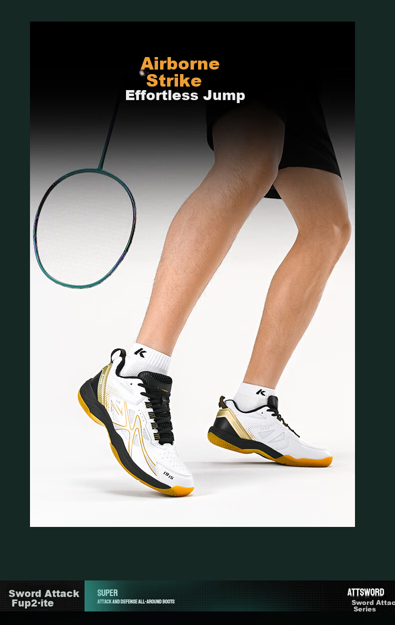 KAWASAKI Unisex Lightweight Professional Badminton Shoes Non-Slip Shock Absorption Training and Competition Sneakers for Students Beginners 17