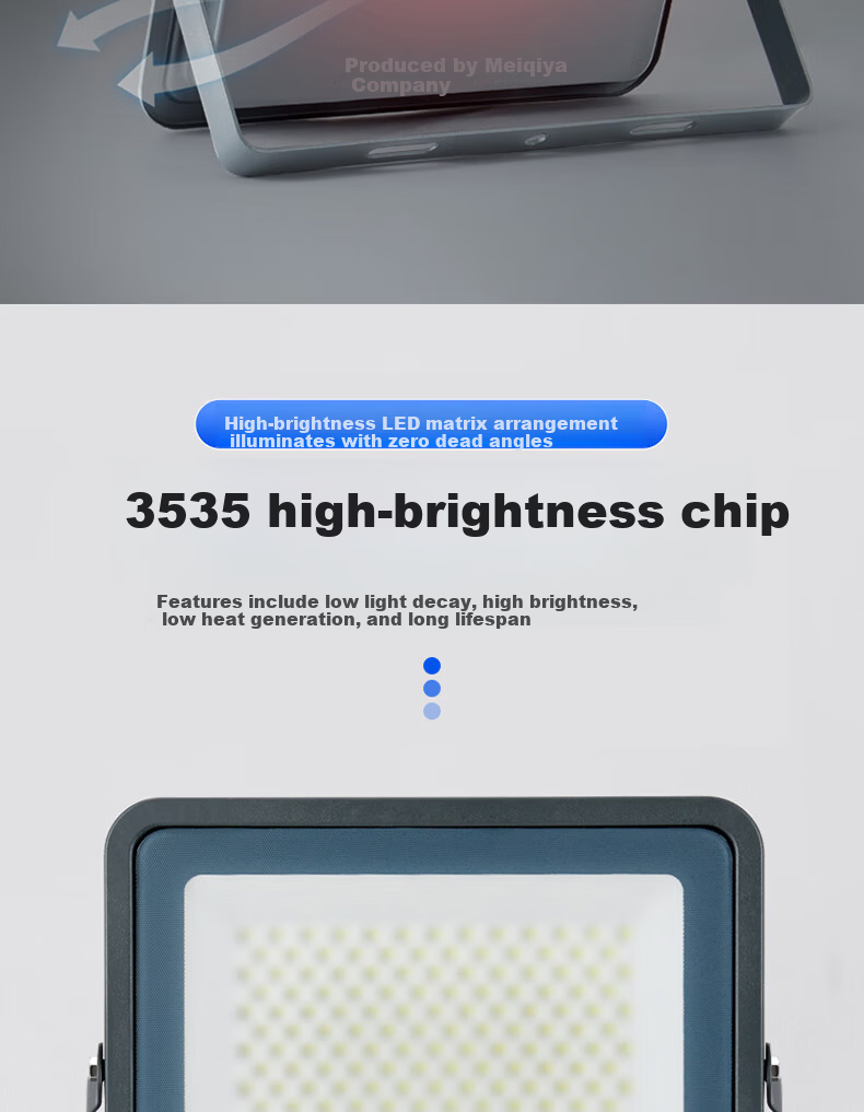Yaming LED Floodlight Frosted Glass Anti-Glare Stadium Light Warehouse Outdoor Workshop Spotlight IP65 Waterproof Super Bright 50W 6