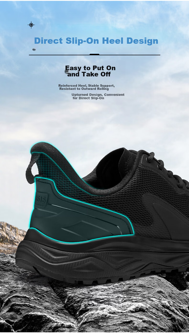 Qiangren Outdoor Fitness Sports Men's Shoes 3515 Lightweight Cushioning Mesh Running Shoes New Breathable Training Shoes Black 40 5