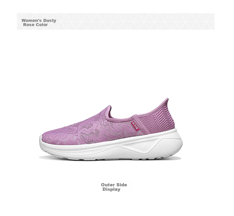 Zulijian Elderly Shoes Summer Women's Breathable Slip-On Mom Shoes Lightweight Mesh Casual Shoes 6053K Bean Paste Color Size 39 8
