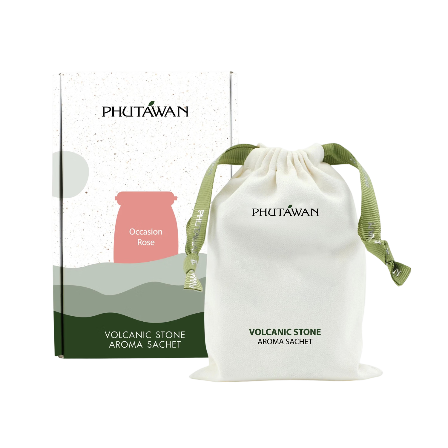 Pudawan (PHUTAWAN) Thai Imported Warm Wood Rose Volcanic Rock Car Air Freshener Wardrobe Sachet Gift Car Hanging Holiday Present