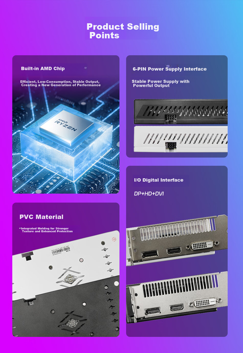 Meijie RX580 Yanlong 8G GDDR5 Gaming Graphics Card High-End Desktop PC PUBG Design Streaming Editing New White Discrete GPU 6