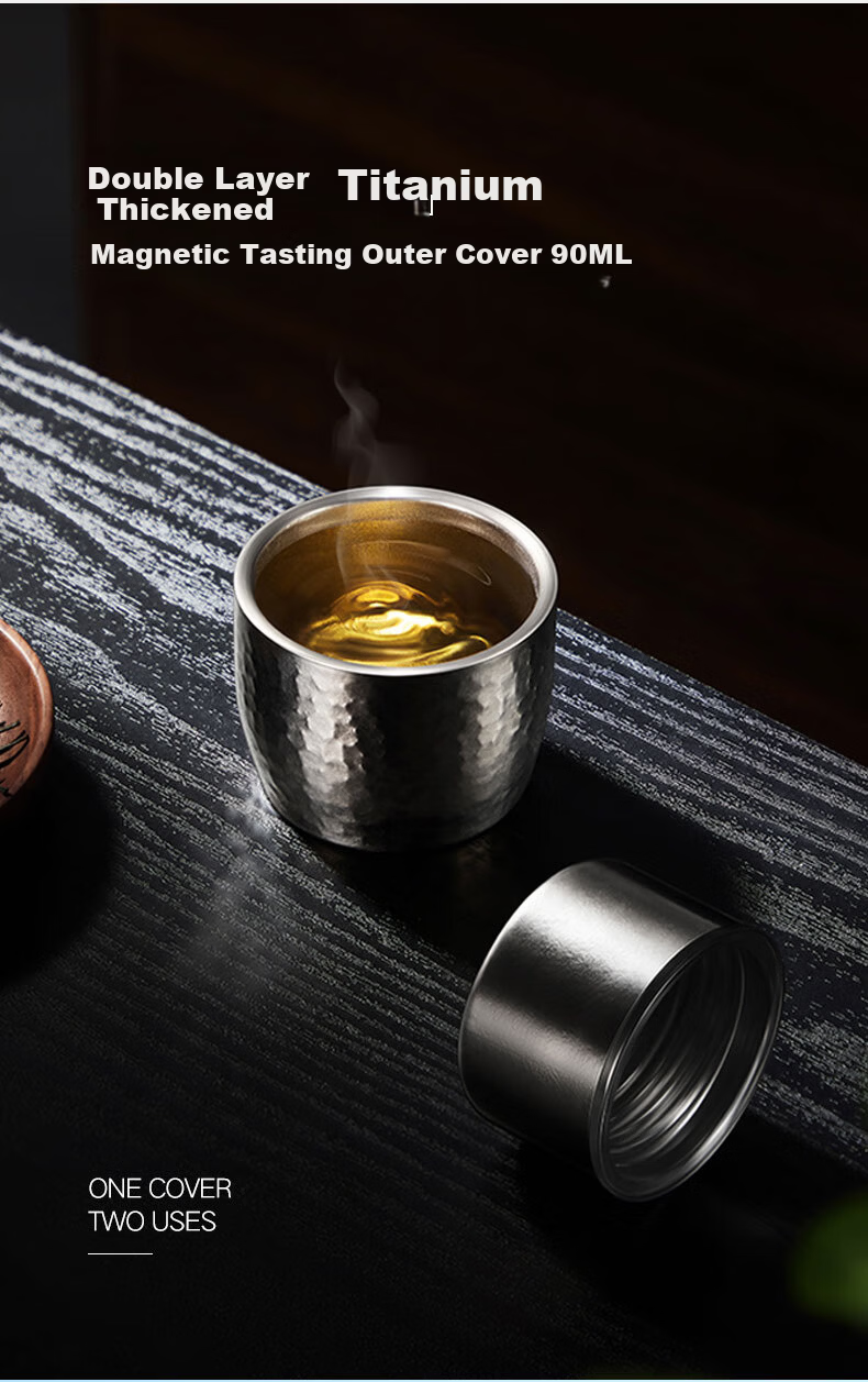 SIMELO Pure Titanium Insulated Mug Unisex Outdoor Stylish Tea Cup Titanium Water Bottle Mug Valentine's Day Gift Box Set 6