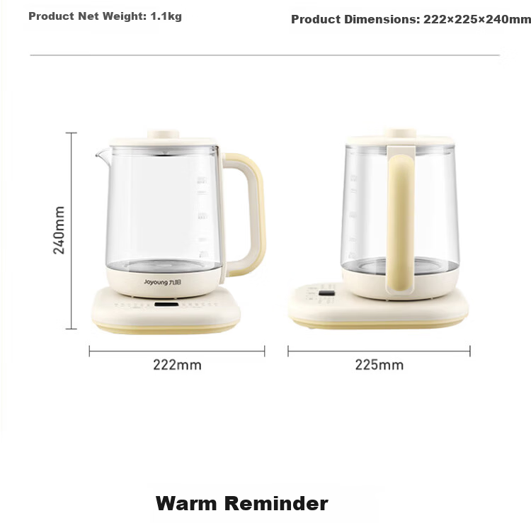 Joyoung 1.8L Multifunctional Temperature-Controlled Tea Maker Health Pot 316L Stainless Steel Office Electric Kettle K18D-WY601 18